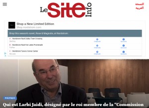 How lesiteinfo.com looks like on a tablet such as an iPad.