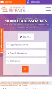 How lesmaisonsderetraite.fr looks like on a mobile device such as an iPhone.