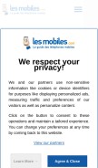 How lesmobiles.com looks like on a mobile device such as an iPhone.