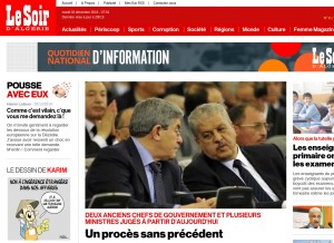 How lesoirdalgerie.com looks like on a tablet such as an iPad.