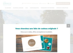 How lesormes.com looks like on a tablet such as an iPad.