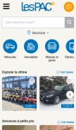 How lespac.com looks like on a mobile device such as an iPhone.