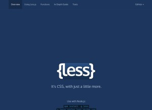 How lesscss.org looks like on a tablet such as an iPad.