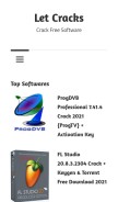 How letcracks.com looks like on a mobile device such as an iPhone.