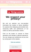 How letelegramme.fr looks like on a mobile device such as an iPhone.
