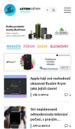 How letemsvetemapplem.eu looks like on a mobile device such as an iPhone.