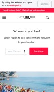 How letsdothis.com looks like on a mobile device such as an iPhone.