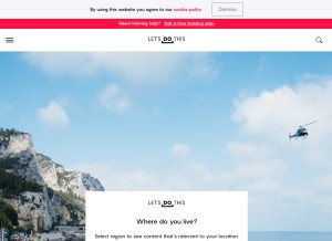 How letsdothis.com looks like on a tablet such as an iPad.
