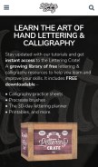 How lettering-daily.com looks like on a mobile device such as an iPhone.