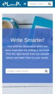 How letterspro.com looks like on a mobile device such as an iPhone.