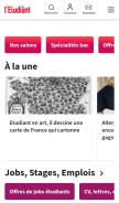 How letudiant.fr looks like on a mobile device such as an iPhone.