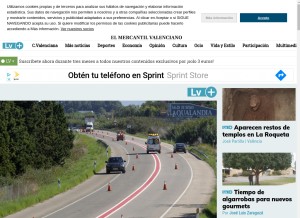 How levante-emv.com looks like on a tablet such as an iPad.