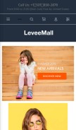 How leveemall.com looks like on a mobile device such as an iPhone.