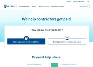 How levelset.com looks like on a tablet such as an iPad.