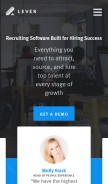 How lever.co looks like on a mobile device such as an iPhone.