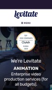 How levitatevideo.com looks like on a mobile device such as an iPhone.