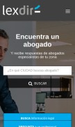 How lexdir.com looks like on a mobile device such as an iPhone.
