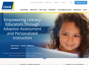 How lexialearning.com looks like on a tablet such as an iPad.