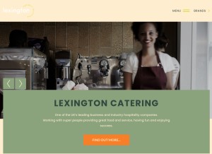 How lexingtoncatering.london looks like on a tablet such as an iPad.