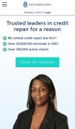 How lexingtonlaw.com looks like on a mobile device such as an iPhone.