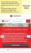 How lexisnexis.fr looks like on a mobile device such as an iPhone.