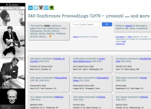 How lexjansen.com looks like on a tablet such as an iPad.