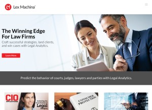 How lexmachina.com looks like on a tablet such as an iPad.