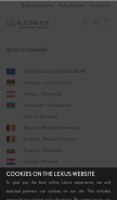 How lexus-europe.com looks like on a mobile device such as an iPhone.
