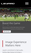 How leyard.com looks like on a mobile device such as an iPhone.