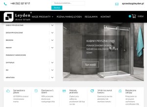 How leyden.pl looks like on a tablet such as an iPad.