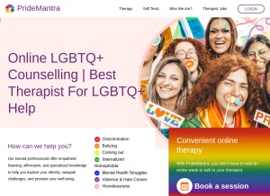 How lgbtqiacounseling.com looks like on a tablet such as an iPad.