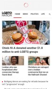 How lgbtqnation.com looks like on a mobile device such as an iPhone.