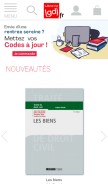 How lgdj.fr looks like on a mobile device such as an iPhone.