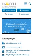 How lgfcu.org looks like on a mobile device such as an iPhone.
