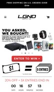 How lgndsupplyco.com looks like on a mobile device such as an iPhone.