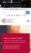 How lhm.org looks like on a mobile device such as an iPhone.