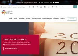 How lhm.org looks like on a tablet such as an iPad.