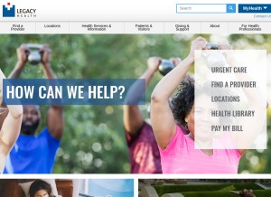How lhs.org looks like on a tablet such as an iPad.