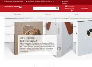 How li-print.de looks like on a tablet such as an iPad.