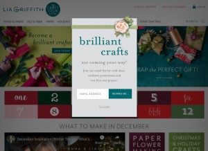 How liagriffith.com looks like on a tablet such as an iPad.