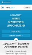 How lianacem.com looks like on a mobile device such as an iPhone.