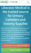 How liberatormedical.com looks like on a mobile device such as an iPhone.