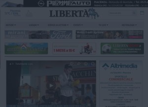 How liberta.it looks like on a tablet such as an iPad.