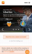 How libertex.com looks like on a mobile device such as an iPhone.