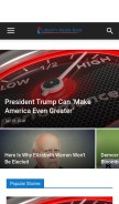 How libertynewsnow.com looks like on a mobile device such as an iPhone.