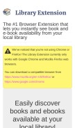How libraryextension.com looks like on a mobile device such as an iPhone.