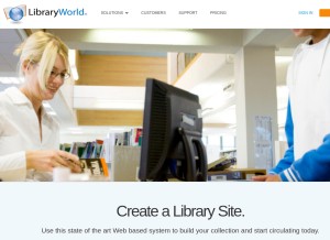 How libraryworld.com looks like on a tablet such as an iPad.