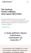 How librinova.com looks like on a mobile device such as an iPhone.