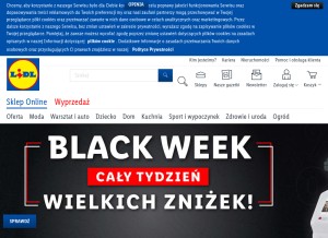 How lidl-sklep.pl looks like on a tablet such as an iPad.