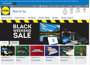 How lidl.ie looks like on a tablet such as an iPad.